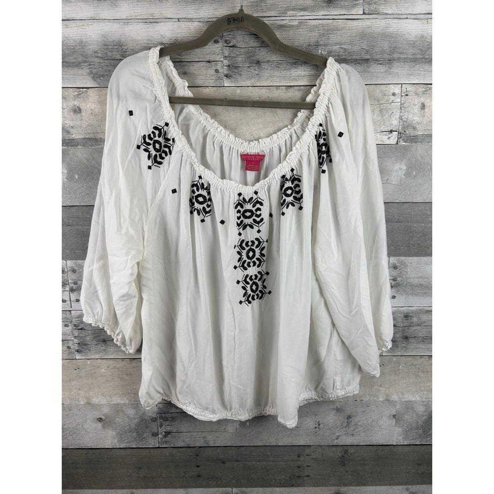 Sunny Leigh 1X Off The Shoulder 3/4 Sleeve Blouse